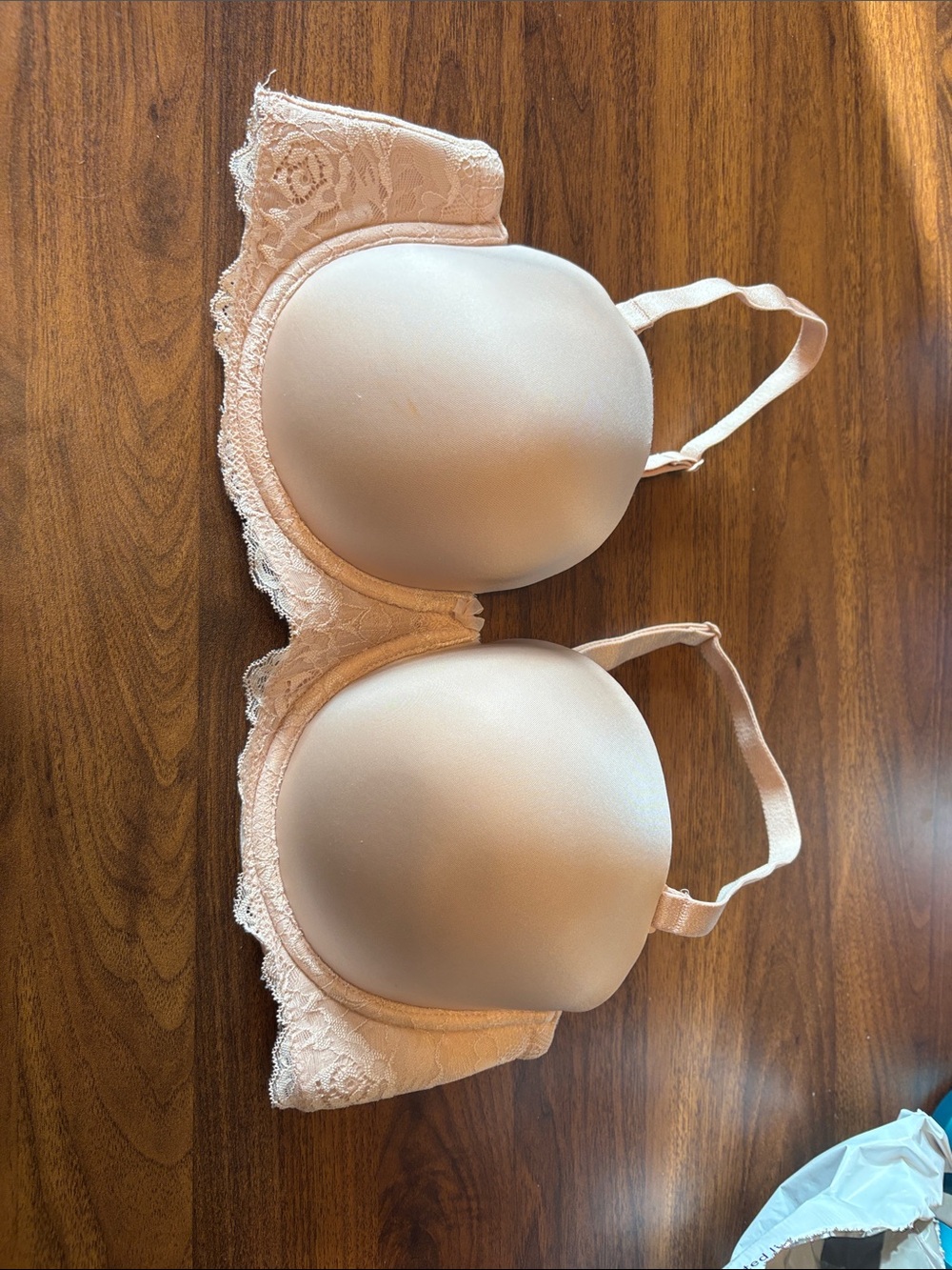 torrid Lace-Trim Smooth Padded Bra - Cream